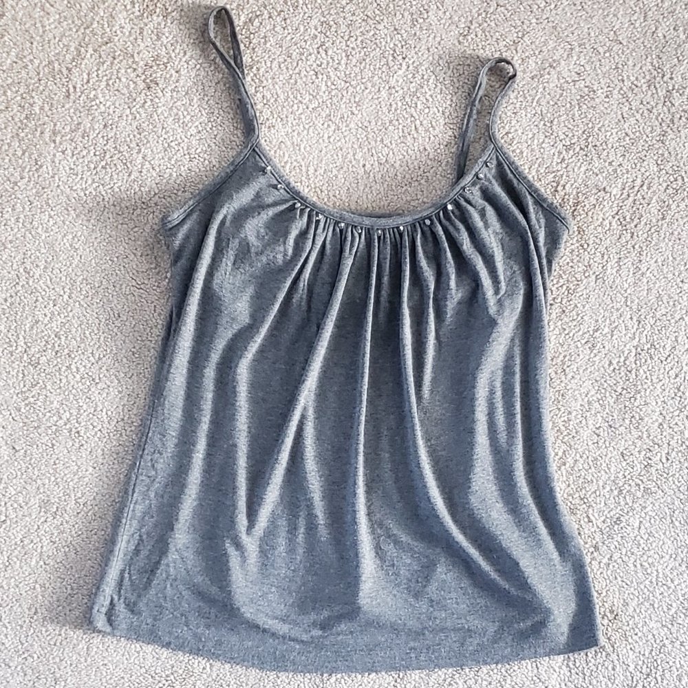 Grey XS Top with Rhinestones